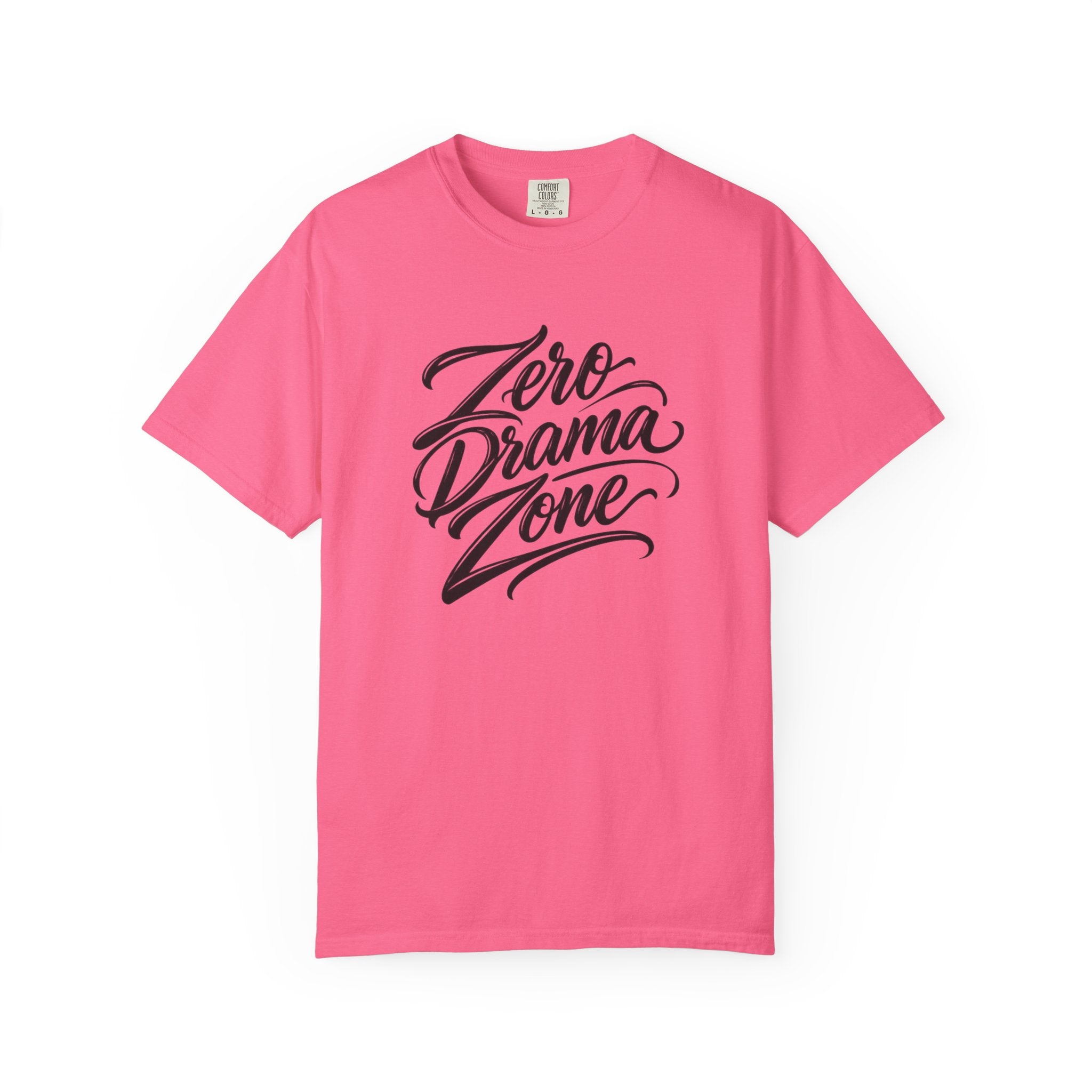 Zero Drama Zone T-Shirt — Casual Graphic Tee for Calm, Conflict-Free Vibes