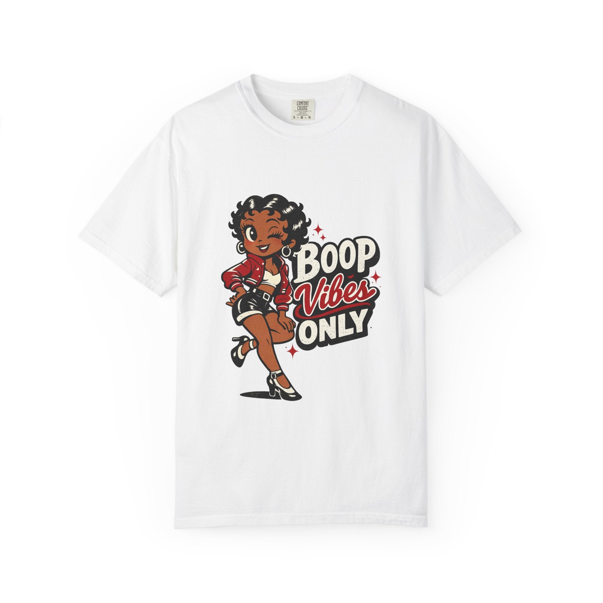 Boop Vibes Only T-Shirt — Retro Pinup Cartoon Tee